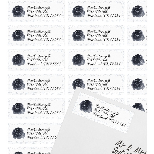 Zodiac Constellations Mailing Label on Envelope - Multiple Labels
