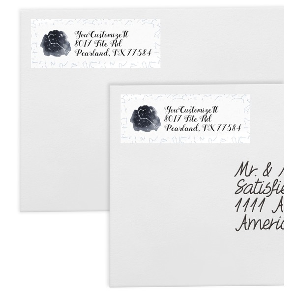 Zodiac Constellations Mailing Labels - Double Stack Close Up