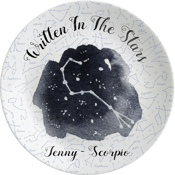Custom Zodiac Constellations Melamine Plate - 10" (Personalized)