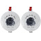 Zodiac Constellations Metal Ball Ornament - Front and Back