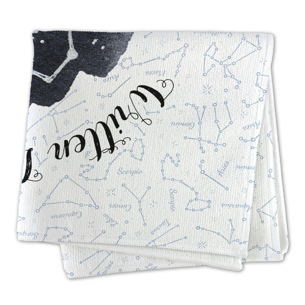 Zodiac Constellations Microfiber Dish Rag - FOLDED (square)