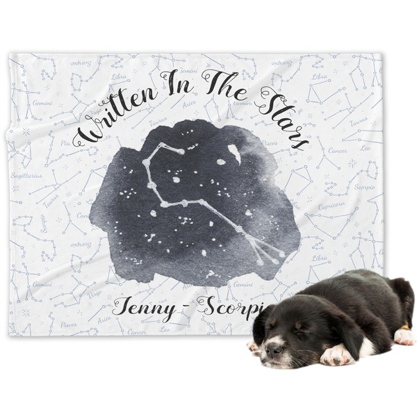 Custom Zodiac Constellations Dog Blanket - Large (Personalized)