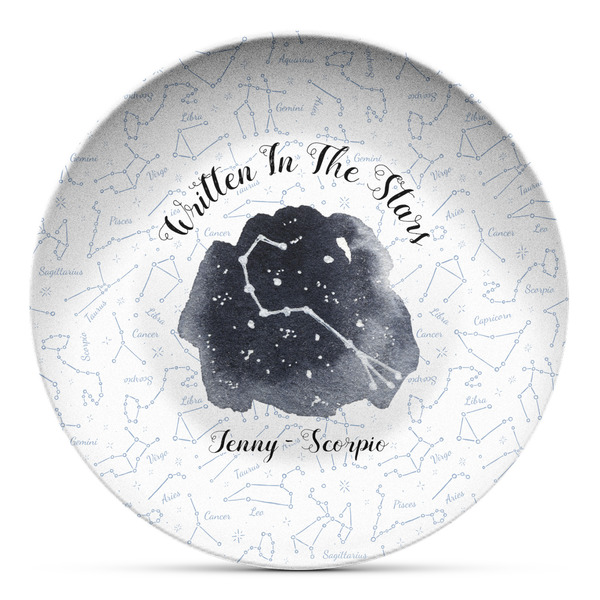 Custom Zodiac Constellations Microwave Safe Plastic Plate - Composite Polymer (Personalized)