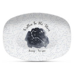 Zodiac Constellations Plastic Platter - Microwave & Oven Safe Composite Polymer (Personalized)