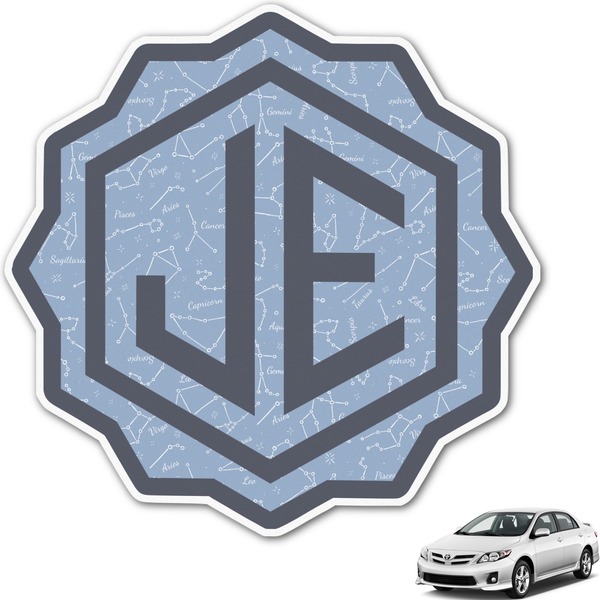 Custom Zodiac Constellations Monogram Car Decal (Personalized)