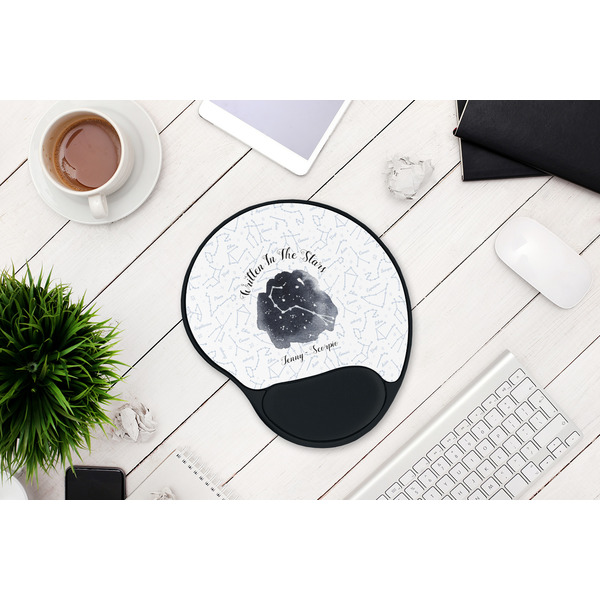 Zodiac Constellations Mouse Pad with Wrist Rest - LIFESYTLE 1