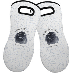 Zodiac Constellations Neoprene Oven Mitts - Set of 2 w/ Name or Text