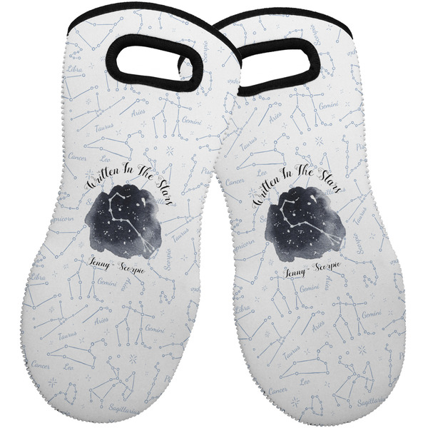 Custom Zodiac Constellations Neoprene Oven Mitts - Set of 2 w/ Name or Text