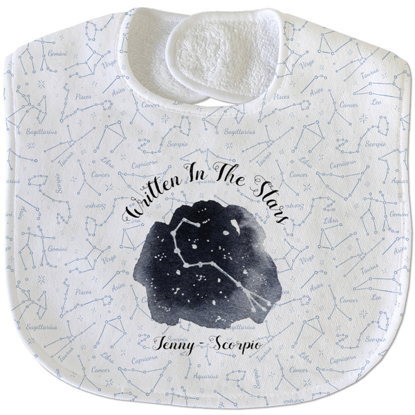 Zodiac Constellations New Baby Bib - Closed and Folded