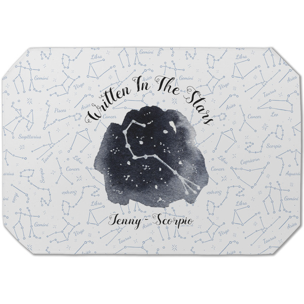 Custom Zodiac Constellations Dining Table Mat - Octagon (Single-Sided) w/ Name or Text