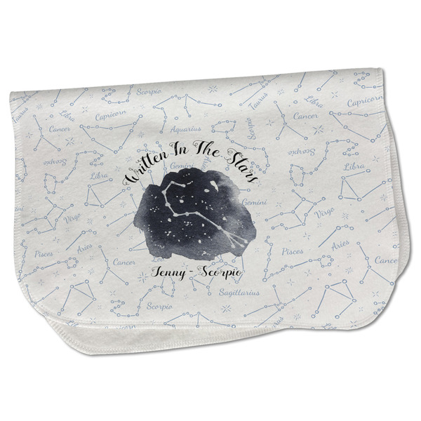 Custom Zodiac Constellations Burp Cloth - Fleece w/ Name or Text