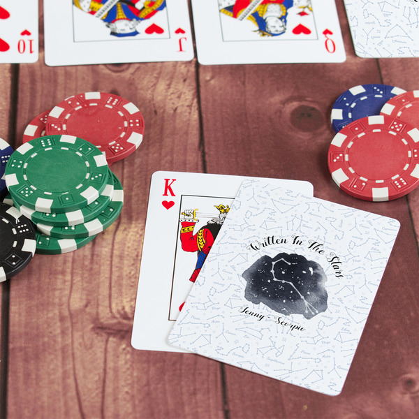 Zodiac Constellations On Table with Poker Chips