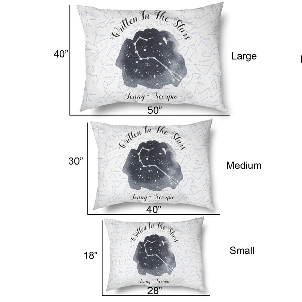 Zodiac Constellations Outdoor Dog Beds - SIZE CHART