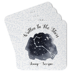 Zodiac Constellations Paper Coasters w/ Name or Text