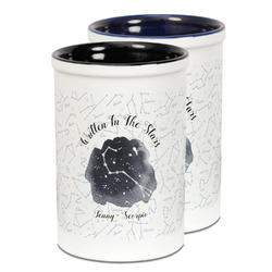 Zodiac Constellations Ceramic Pencil Holder - Large