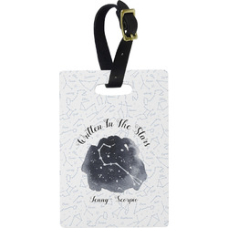 Zodiac Constellations Plastic Luggage Tag - Rectangular w/ Name or Text