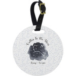 Zodiac Constellations Plastic Luggage Tag - Round (Personalized)
