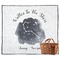 Zodiac Constellations Picnic Blanket - Flat - With Basket