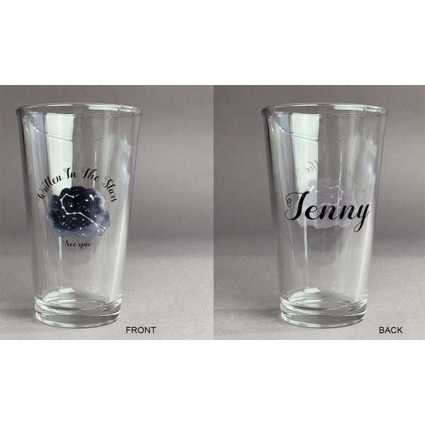 Zodiac Constellations Pint Glass - Two Content - Approval