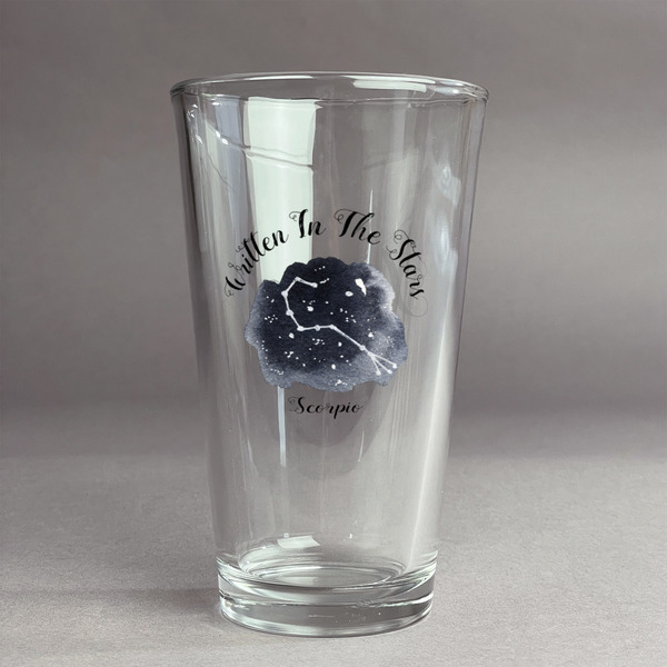 Custom Zodiac Constellations Pint Glass - Full Color Logo (Personalized)