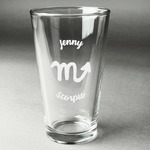 Zodiac Constellations Pint Glass - Engraved (Single) (Personalized)