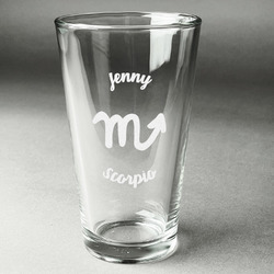 Zodiac Constellations Pint Glass - Engraved (Personalized)