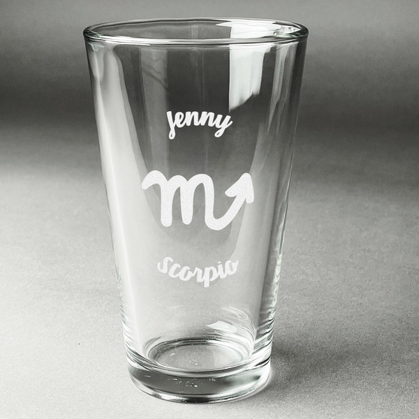Custom Zodiac Constellations Pint Glass - Engraved (Personalized)