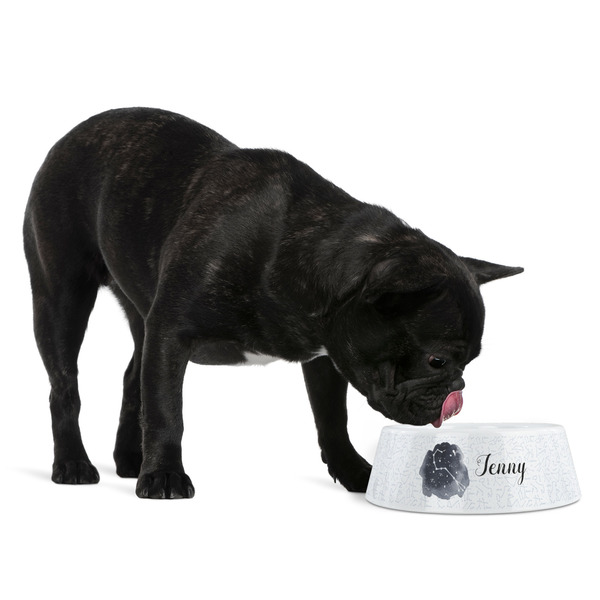 Zodiac Constellations Plastic Pet Bowls - Medium - LIFESTYLE