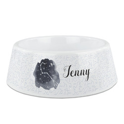 Zodiac Constellations Plastic Dog Bowl (Personalized)