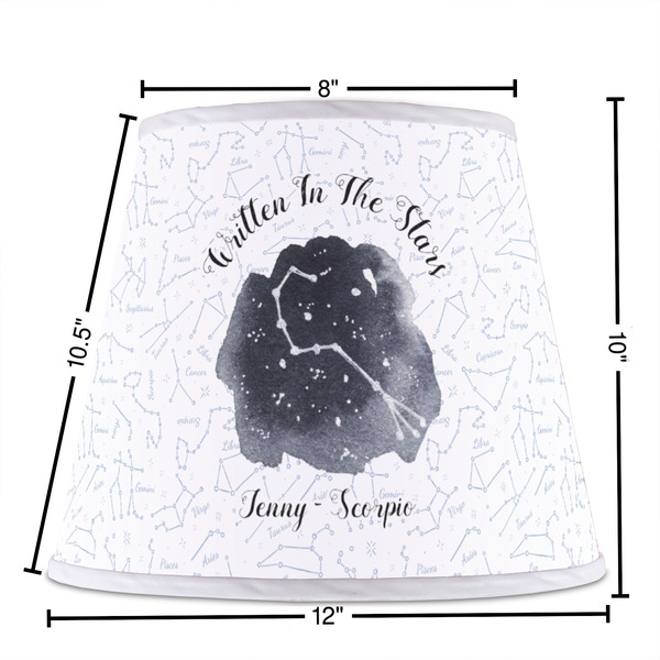 Zodiac Constellations Poly Film Empire Lampshade - Dimensions