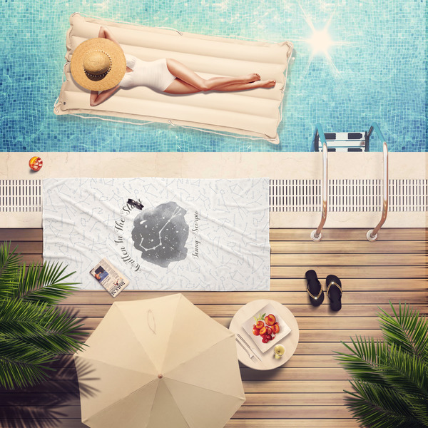 Zodiac Constellations Pool Towel Lifestyle