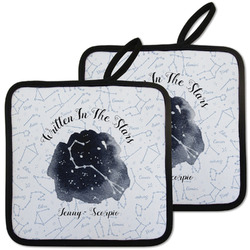 Zodiac Constellations Pot Holders - Set of 2 w/ Name or Text