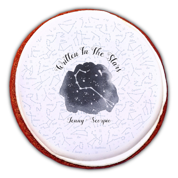 Zodiac Constellations Printed Icing Circle - Large - On Cookie
