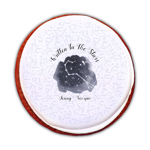 Zodiac Constellations Printed Icing Circle - Medium - On Cookie