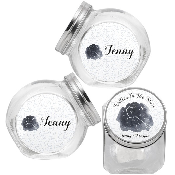 Zodiac Constellations Puppy Treat Jar - Top Left Right