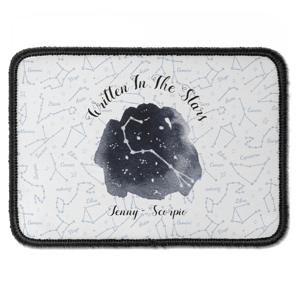 Custom Zodiac Constellations Iron On Rectangle Patch w/ Name or Text