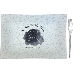 Zodiac Constellations Rectangular Glass Appetizer / Dessert Plate - Single or Set (Personalized)