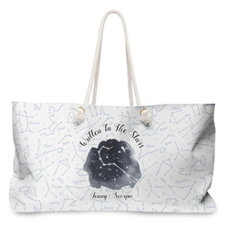 Zodiac Constellations Large Tote Bag with Rope Handles (Personalized)