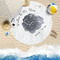 Zodiac Constellations Round Beach Towel Lifestyle