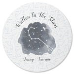 Zodiac Constellations Round Rubber Backed Coaster (Personalized)