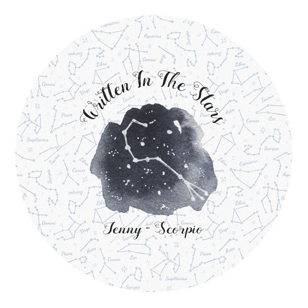Custom Zodiac Constellations Round Decal - Large (Personalized)
