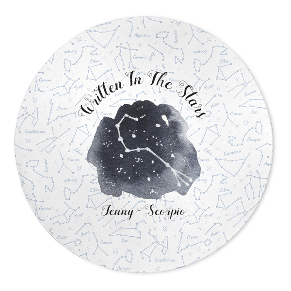 Custom Zodiac Constellations 5' Round Indoor Area Rug (Personalized)