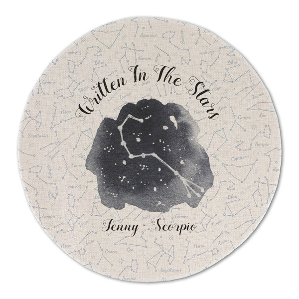 Custom Zodiac Constellations Round Linen Placemat (Personalized)