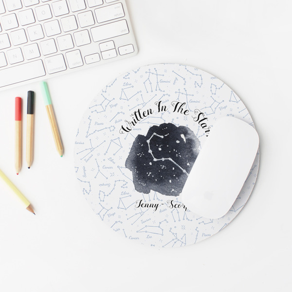 Zodiac Constellations Round Mousepad - LIFESTYLE 2