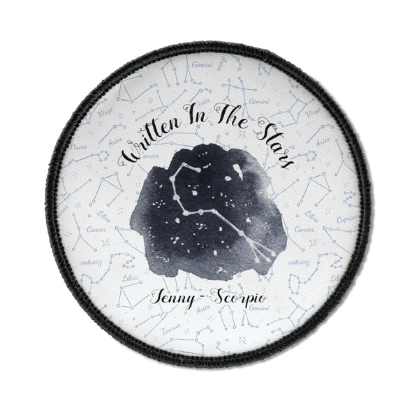 Custom Zodiac Constellations Iron On Round Patch w/ Name or Text