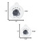 Zodiac Constellations Round Pet ID Tag - Large - Comparison Scale