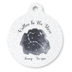 Zodiac Constellations Round Pet ID Tag (Personalized)