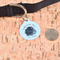 Zodiac Constellations Round Pet ID Tag - Large - In Context