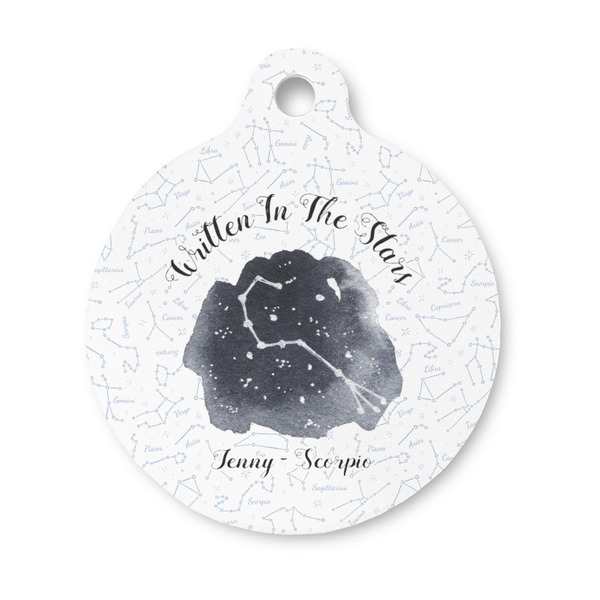 Custom Zodiac Constellations Round Pet ID Tag - Small (Personalized)