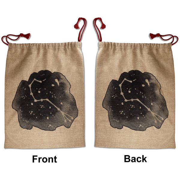 Custom Zodiac Constellations Santa Sack - Front & Back (Personalized)